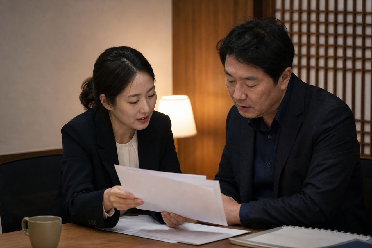 편의점 알바 중 취객 손님한테 맞았는데 사장이 '그냥 넘어가자' 했다 — 참교육 요구하다 사장과 갈등, 산재·형사고소 동시에 가능한 조건과 증거 수집 순서 관련 전문가 상담·서류 검토 장면