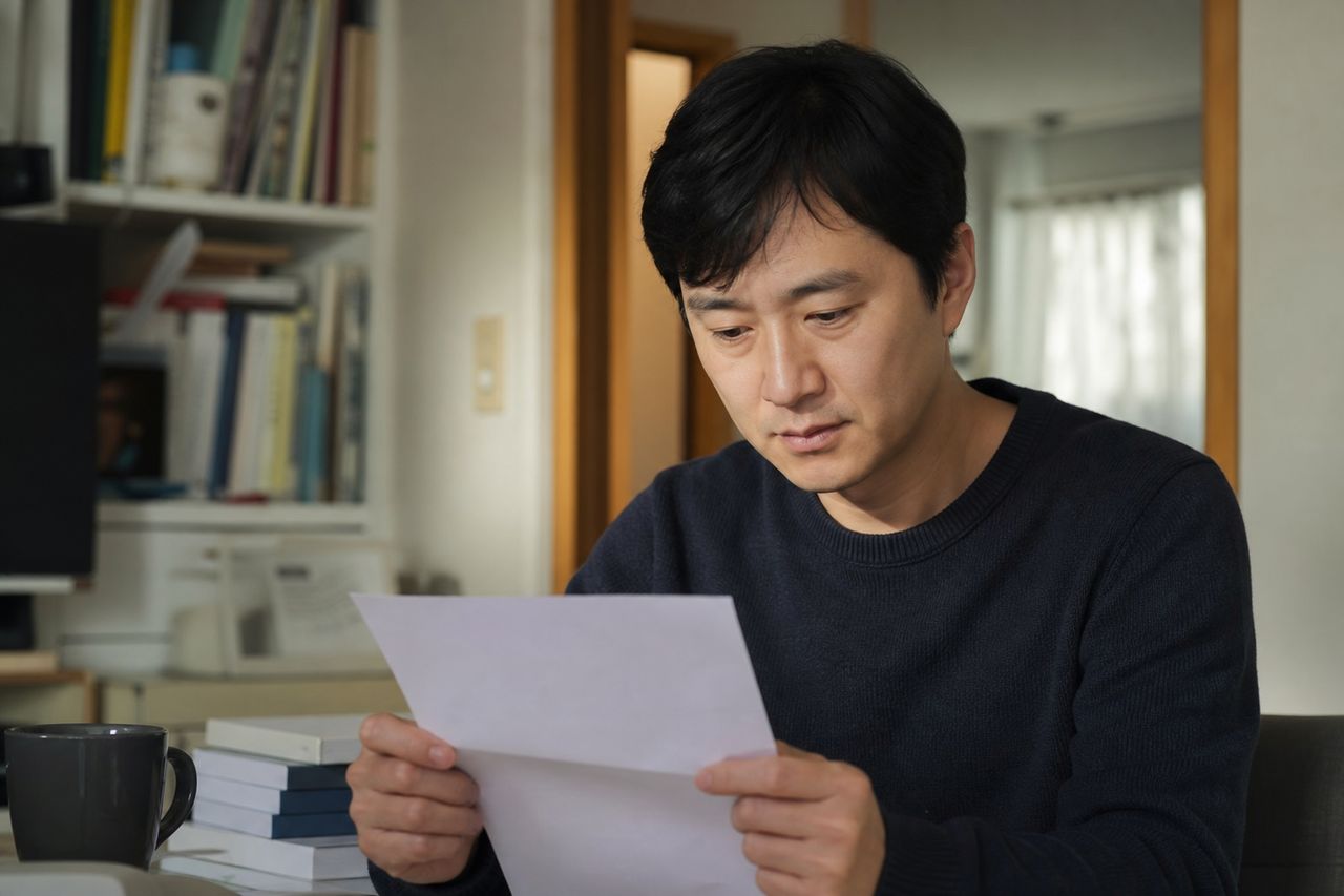 경찰 조사 조서를 확인할 때 날짜·표현·빠진 내용을 점검하는 방법 관련 상황을 보여주는 이미지 — 서류를 검토하는 모습